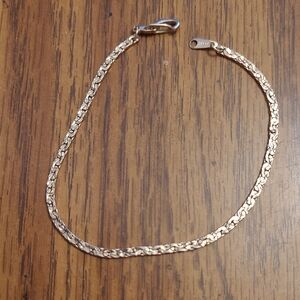Vintage Gold Tone Wheat Chain Bracelet
